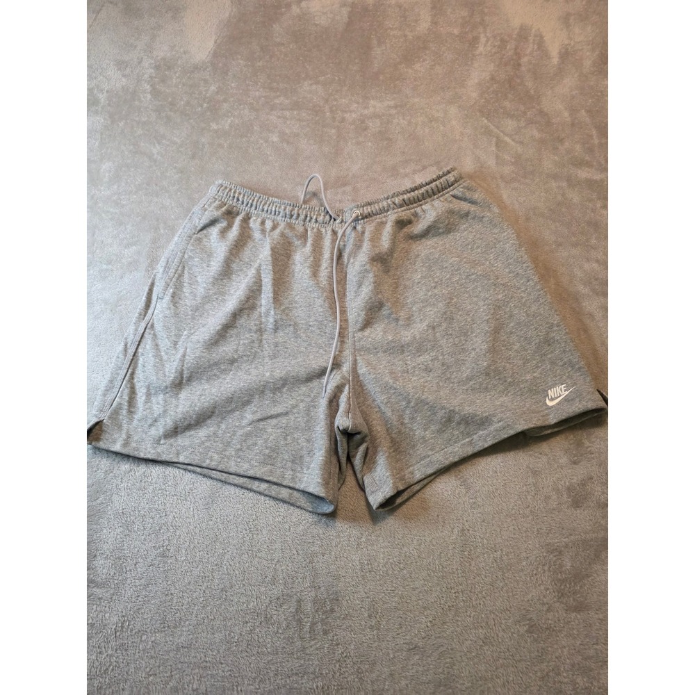 Nike French Terry Shorts Mens Large Grey FN3520-063 Above Knee Standard Fit